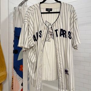 Warner Bros. Cream and Black Striped Shirt